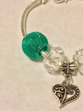 Silver Plated Add-A-Bead Starter Charm Bracelet