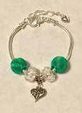 Silver Plated Add-A-Bead Starter Charm Bracelet