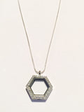 Hexagon Floating Charm Locket Necklace