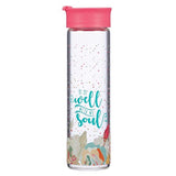 It Is Well With My Soul Glass Water Bottle