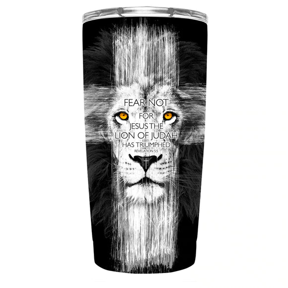 Lion Cross 20 oz Stainless Steel Tumbler