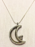 Moon n Stars Floating Charm Locket Necklace