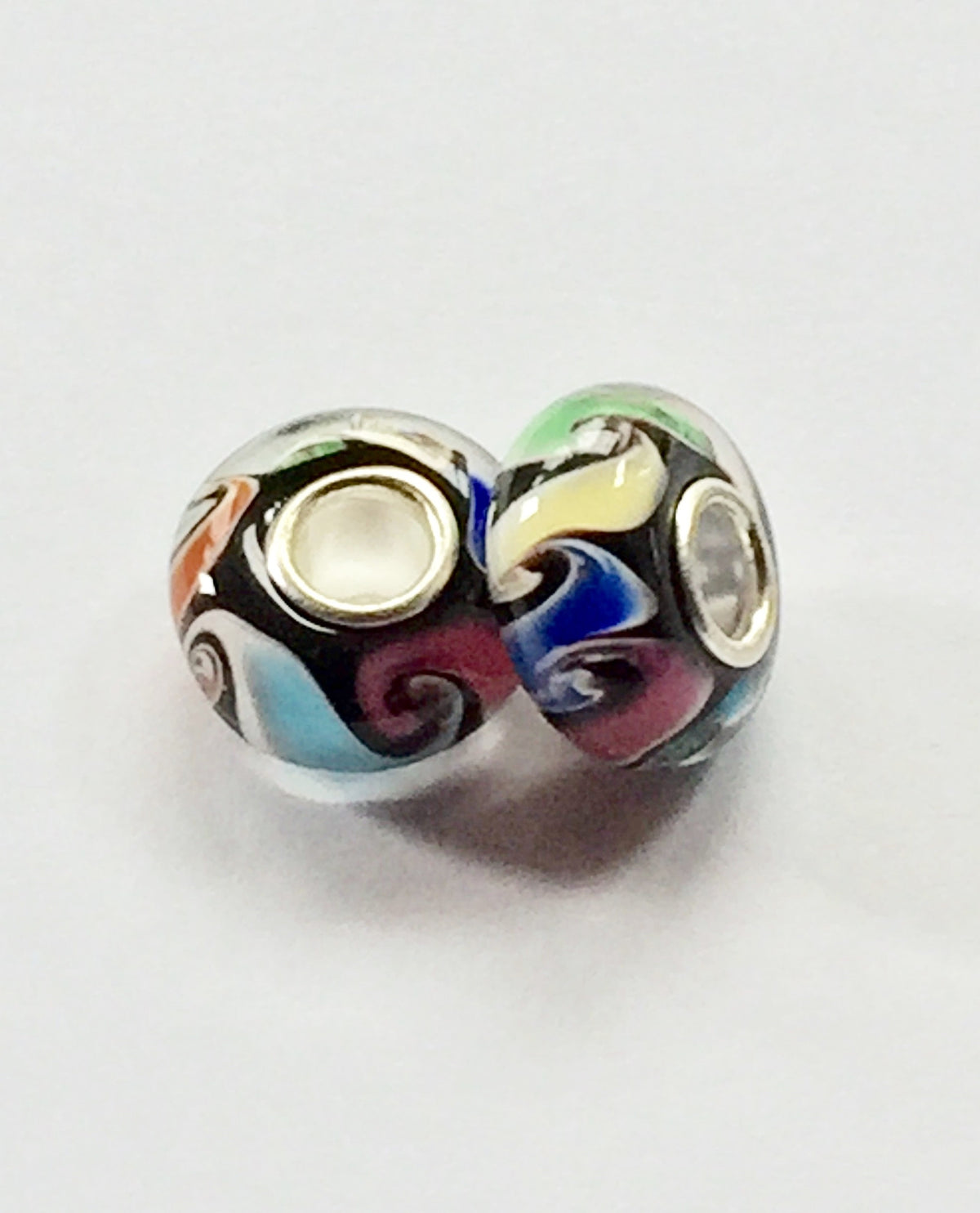 Murano Glass Swirl Charm Bead