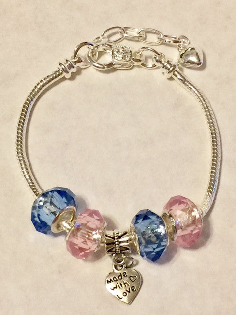 Silver Plated Add-A-Bead Starter Charm Bracelet