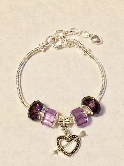 Silver Plated Add-A-Bead Starter Charm Bracelet