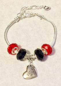 Silver Plated Add-A-Bead Starter Charm Bracelet