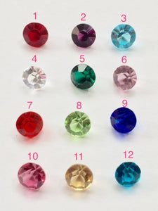 Birthstone Charms (Round / Glass)