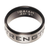 Strength, Men's Stainless Steel Ring, Size 11