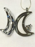 Moon n Stars Floating Charm Locket Necklace